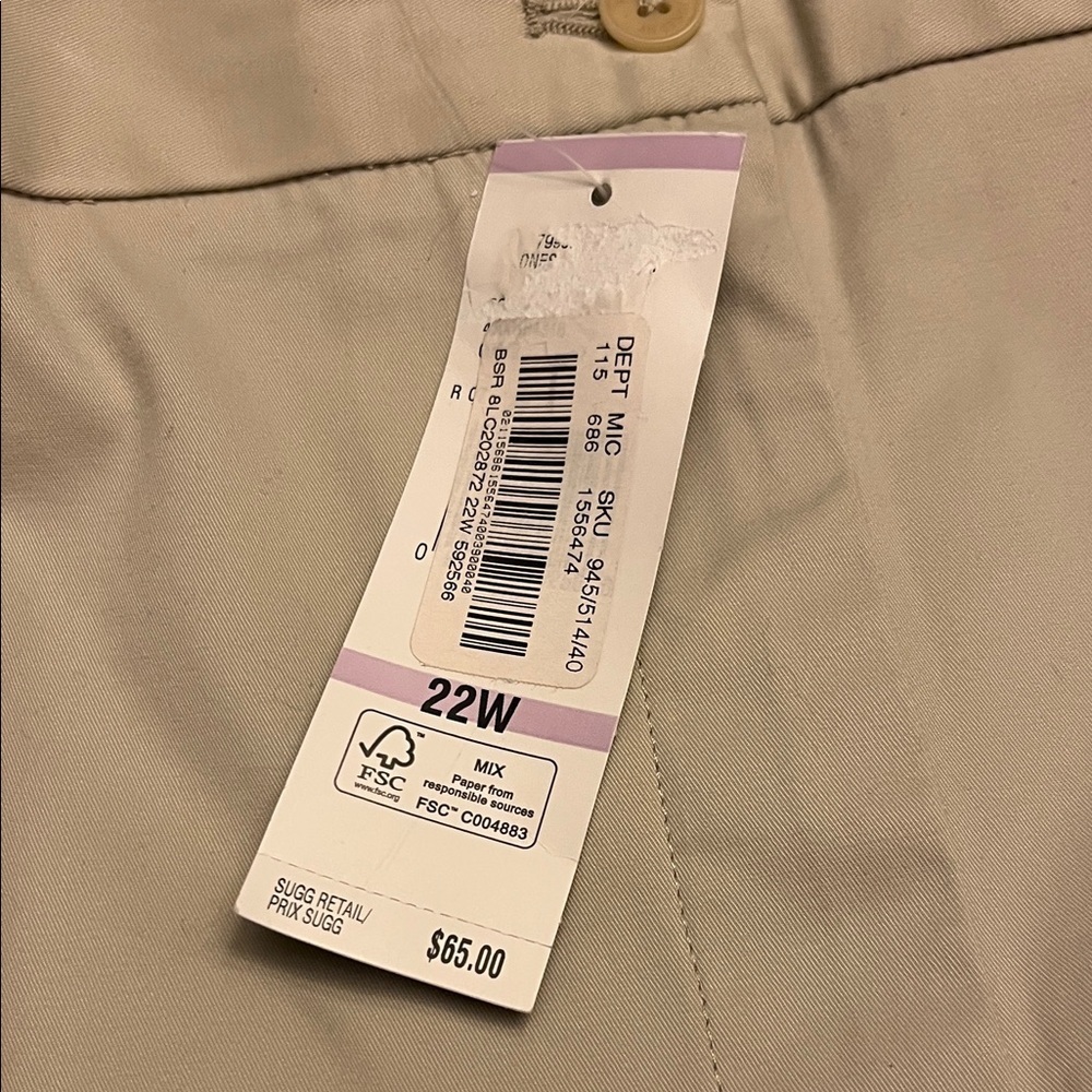 NWT Jones New York Signature Woman Stretch Pants size 22 - Picture 9 of 11